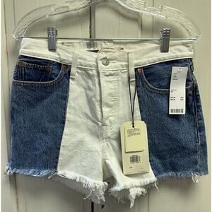NWT Levi’s Wedgie Colorblock Denim Cut Off Shorts Size 28